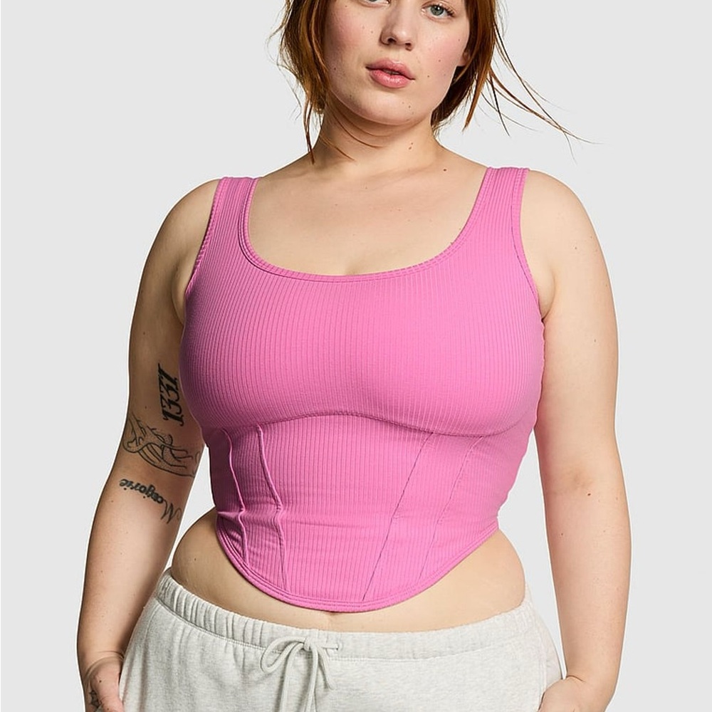 PINK Victoria's Secret Ribbed Shapewear Tank